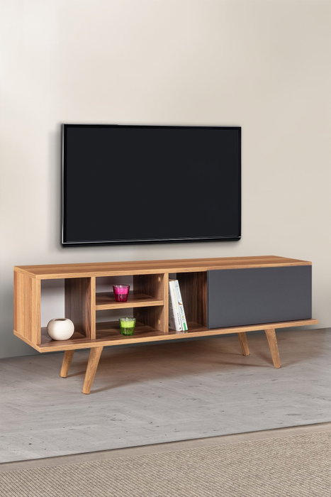 Hanah Home Ela 3331 Soporte para TV Nogal y Antracita Hanah Home Ela 3331 Soporte para TV Nogal y Antracita